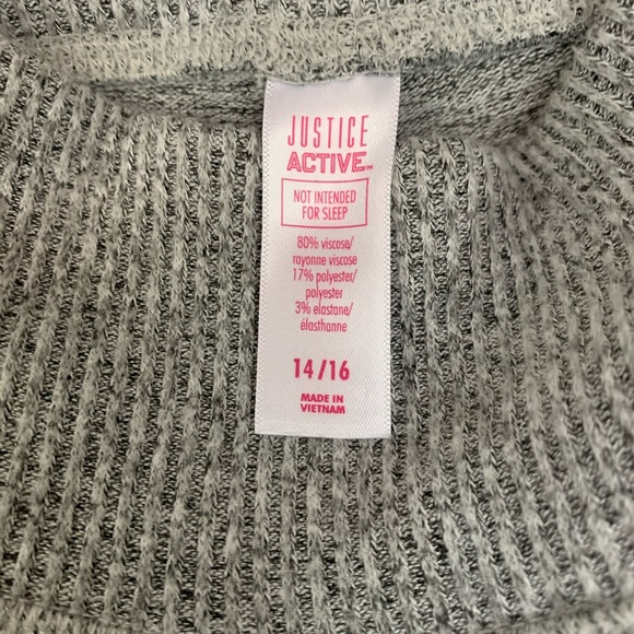 💠Justice Ruched Pink & Heather Gray Knit Legging - Picture 4 of 4